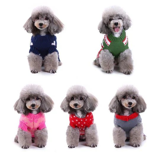 Pull de Noël pour Chiens avec Flocons de Neige – Image 2