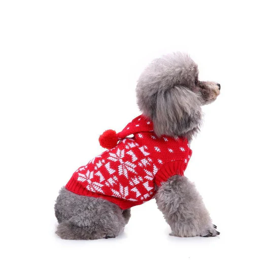 Pull de Noël pour Chiens avec Flocons de Neige – Image 8