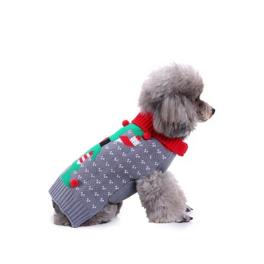 Pull de Noël pour Chiens avec Flocons de Neige – Image 9