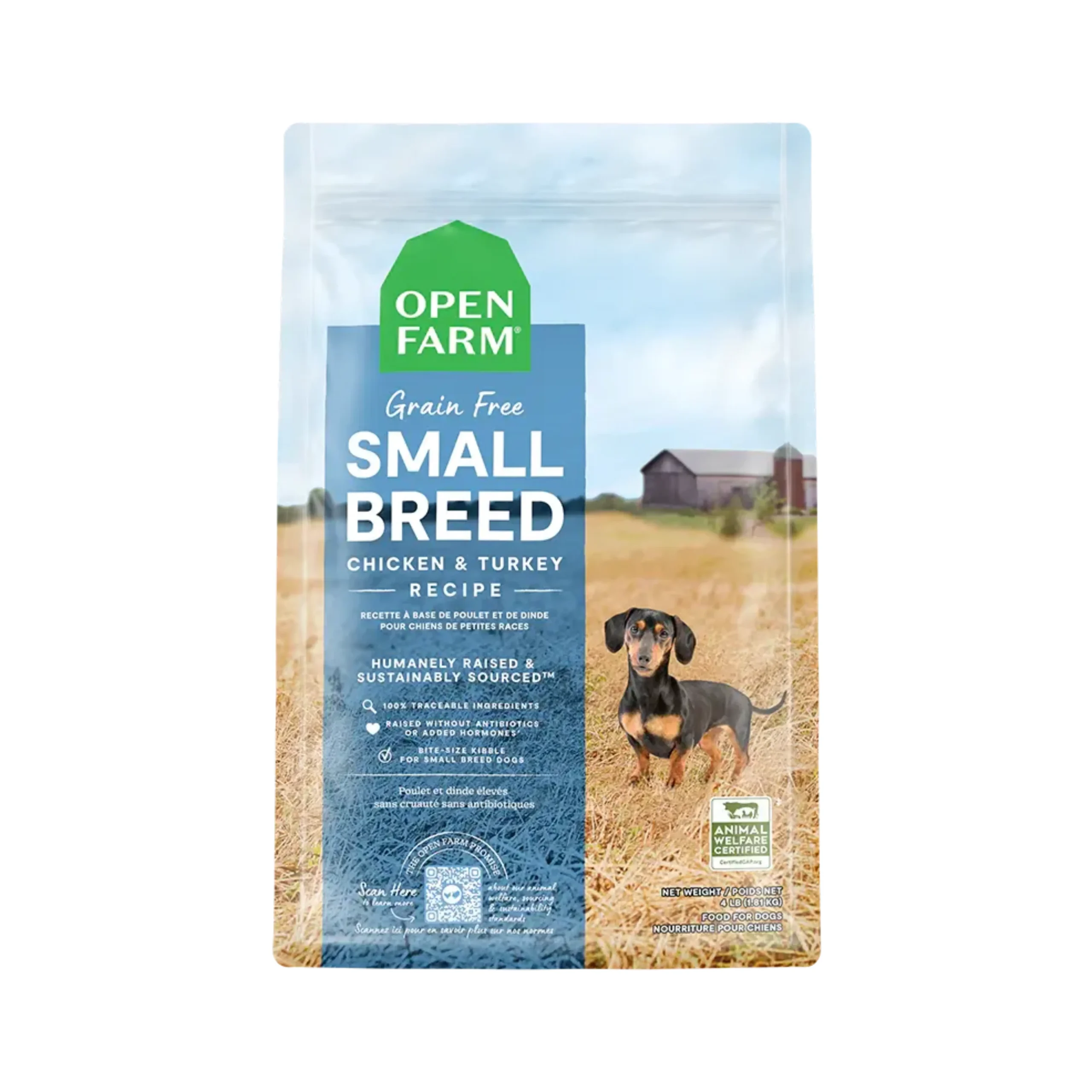 Open Farm - Nourriture sans Céréales pour chiens de petite race au Poulet