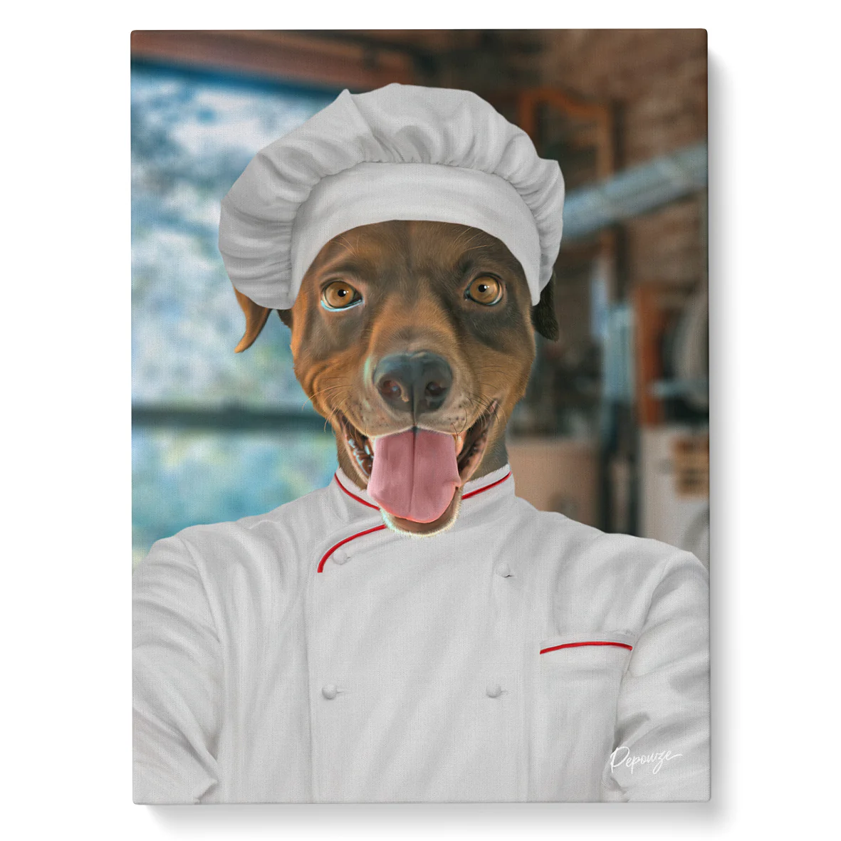 Le Chef Cuistot - Portrait personnalisé Animal - Style Gourmet 👨🍳