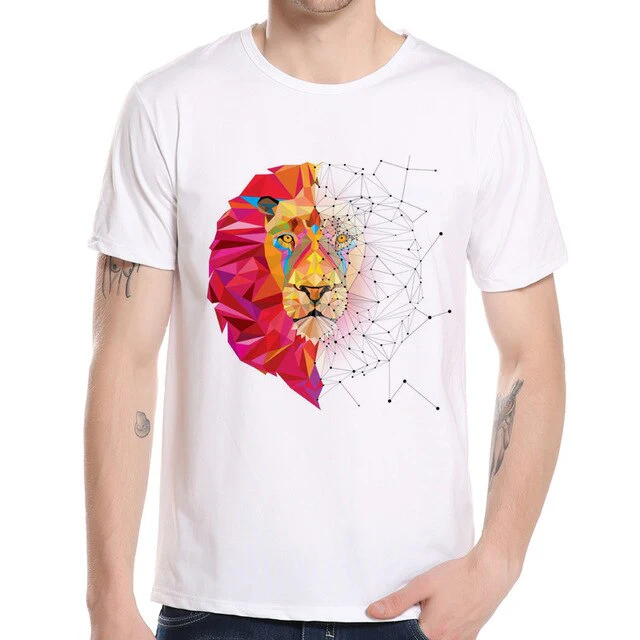 T-Shirt Lion Design Matriciel